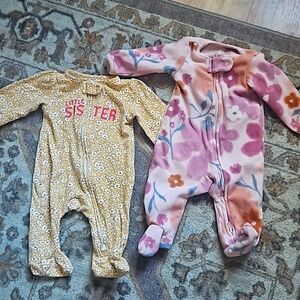 2 carters pajamas newborn